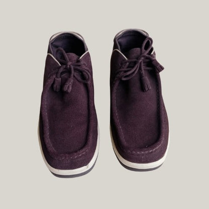 2000s Moccasin Leather Suede Dark Brown Sneakers