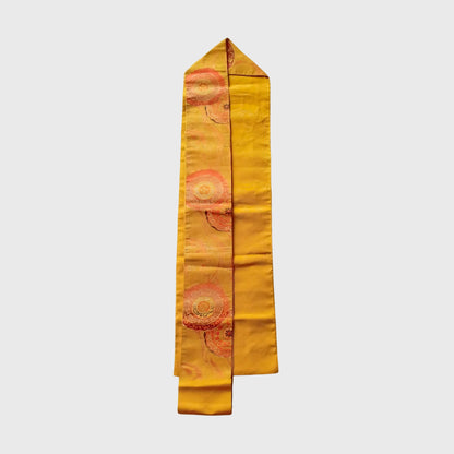 Vintage Japanese Obi In Orange