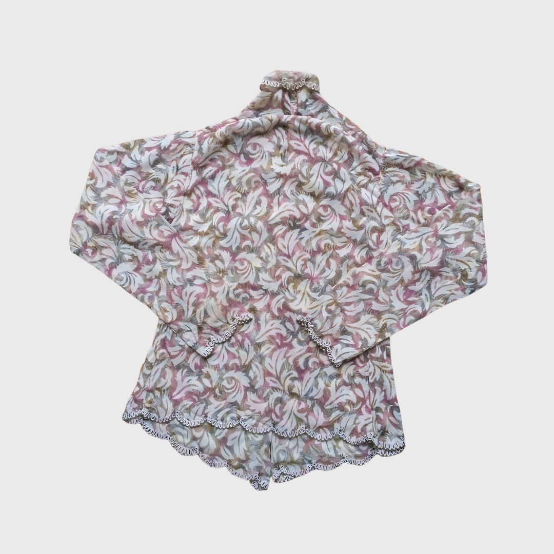 Vintage Soft Purple Green Encim Kebaya