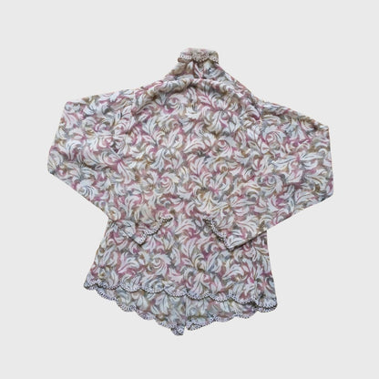 Vintage Soft Purple Green Encim Kebaya