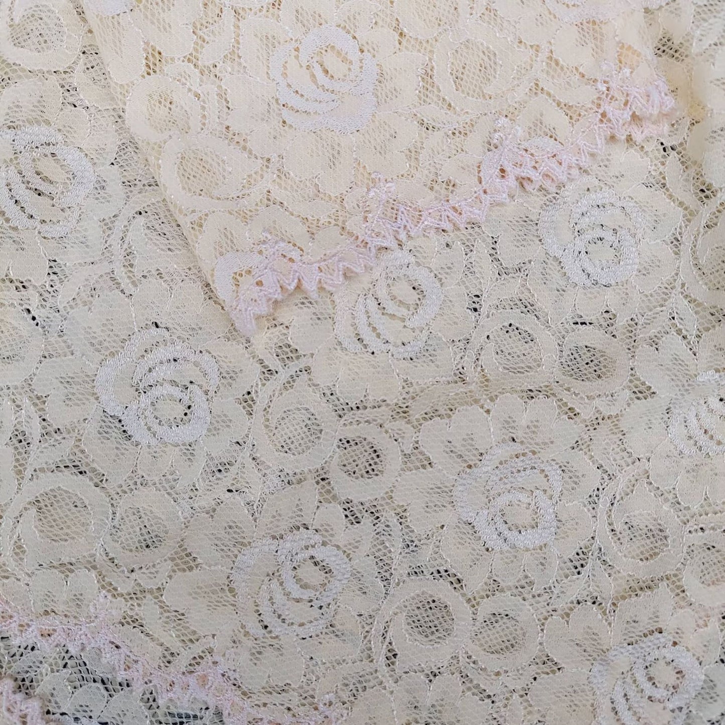 Vintage Tan Rose Lace Kebaya