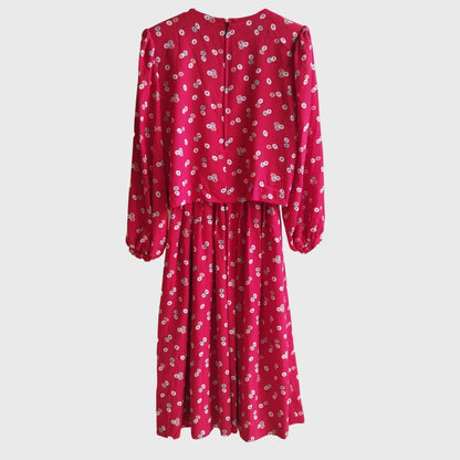 Vintage Red Two Pieces Dress