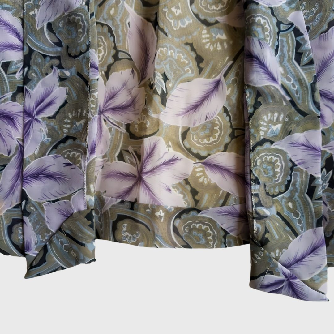 Vintage Gray Purple Kebaya Kutubaru