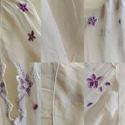 Vintage Simple Chevron Embroidery Encim Kebaya