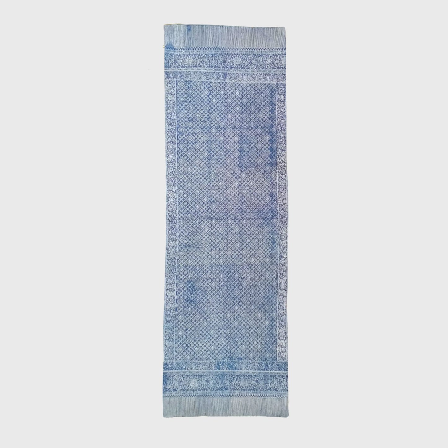 1980s Tumpal Pasung Blue Dandelion Flower Saroong Shawl