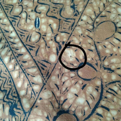 Unique Indonesian Hand Drawn Javanese Batik Sogan Tambal with Mixed motifs on Chevron pattern Kain
