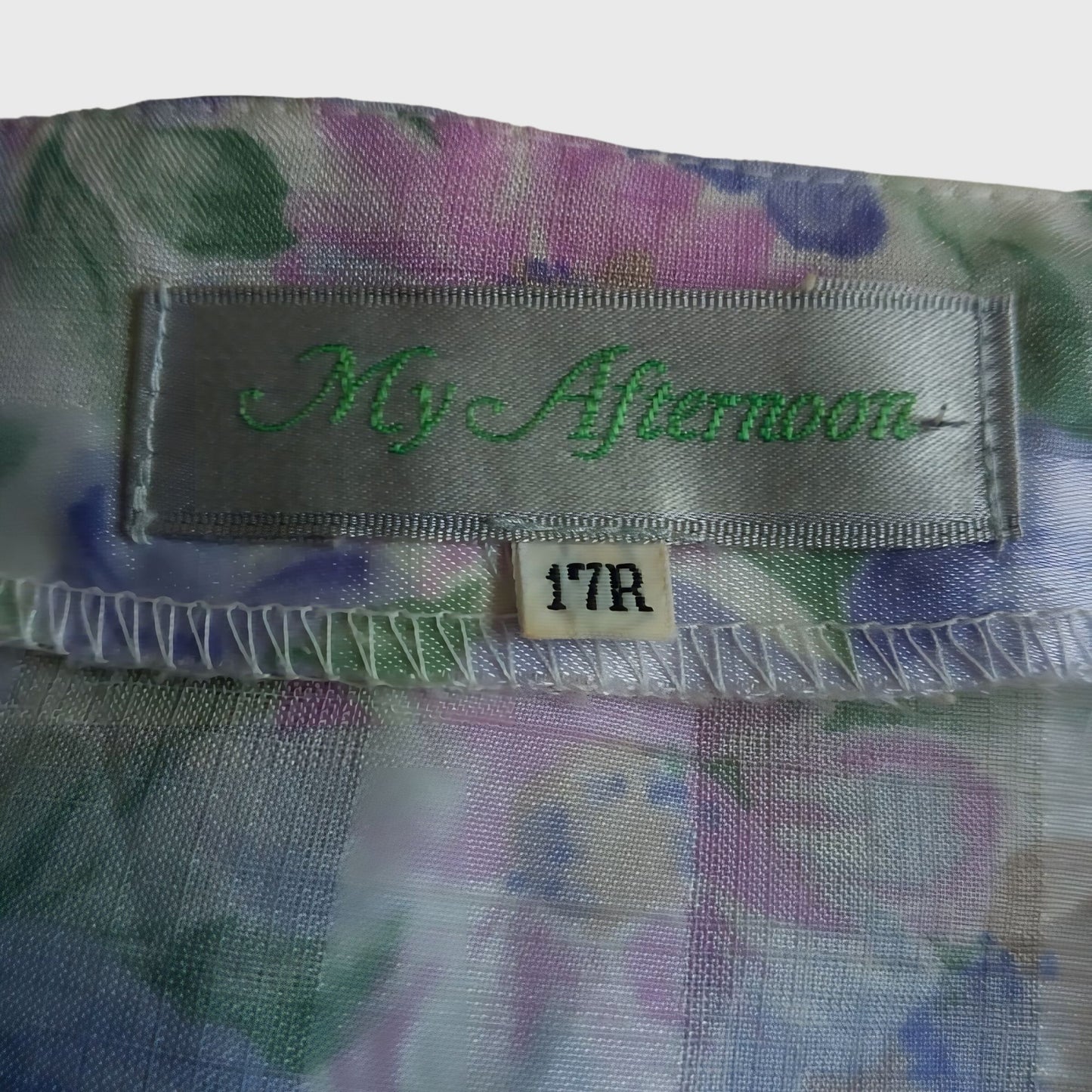 Vintage Soft Purple Floral Blouse