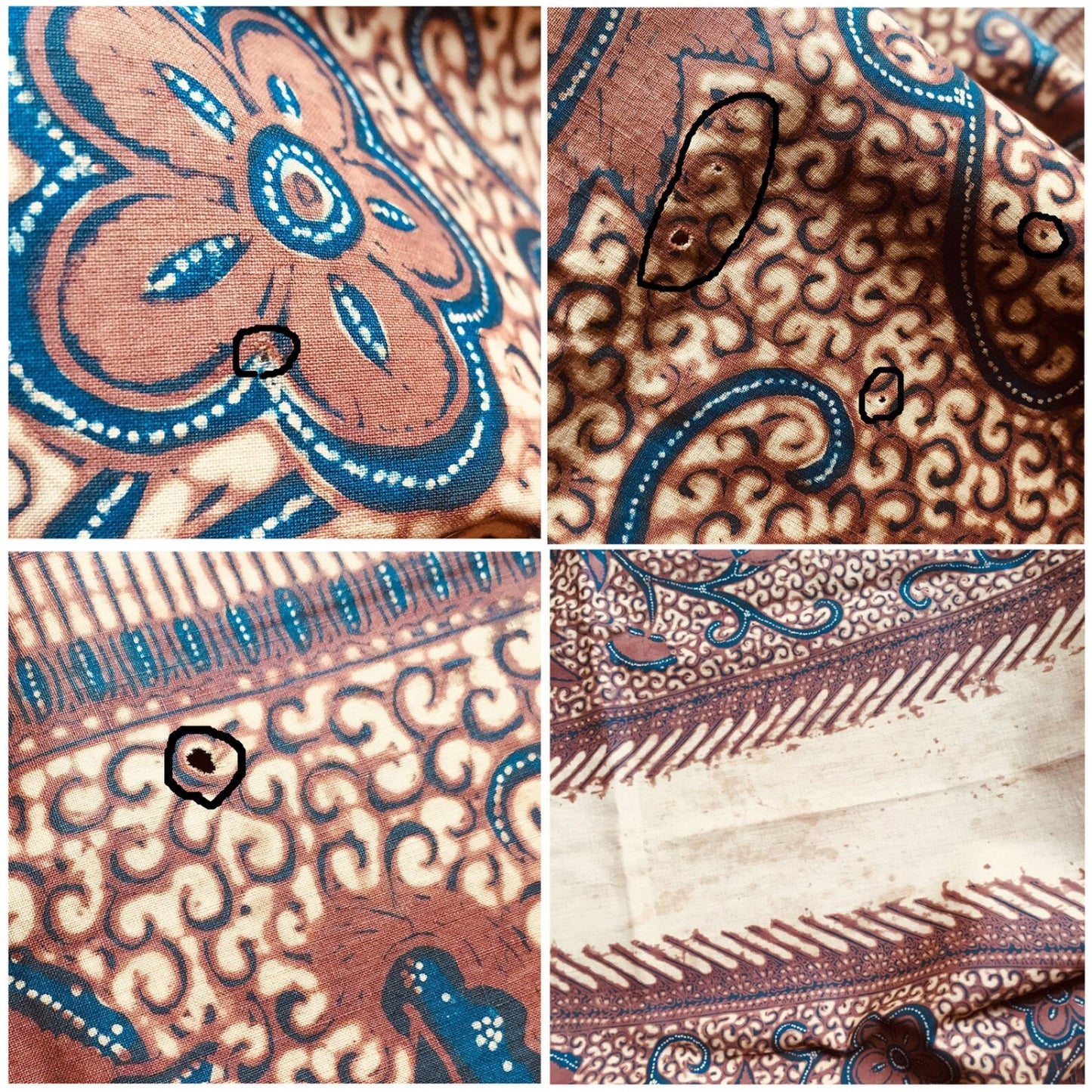 Vintage Sogan (Brown) Hand Drawn Semen Gurda Batik Shawl