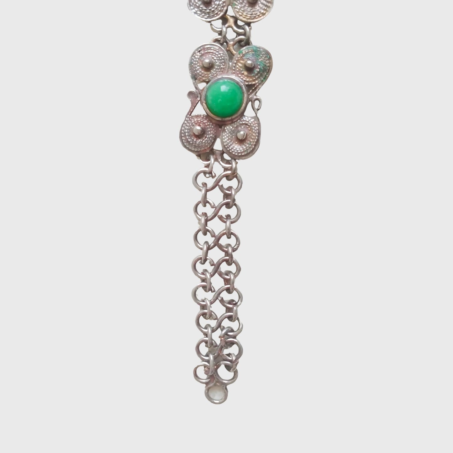 Butterfly Bracelet with Green Accents
