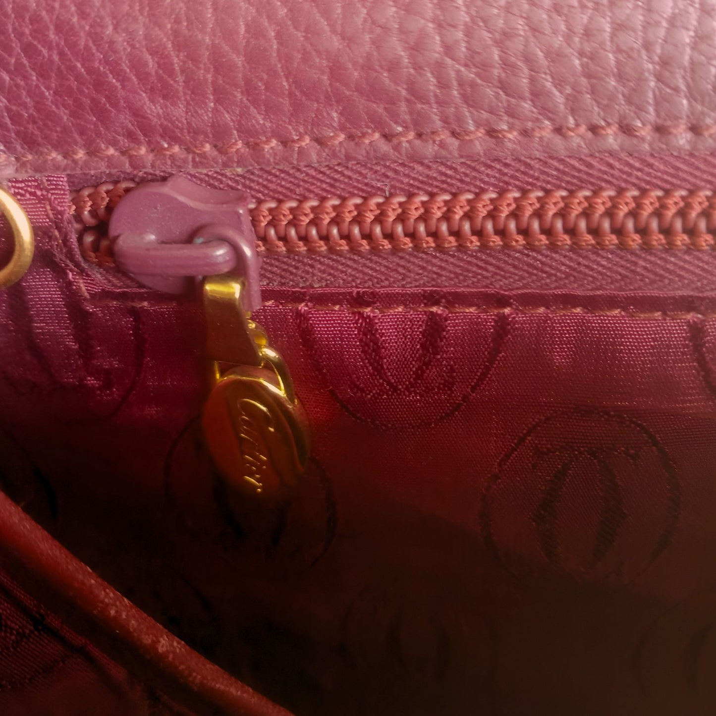 1990s Leather Half Moon Bordeaux Shoulder Bag