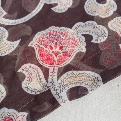 Vintage Red Brown Floral Kebaya Kutubaru