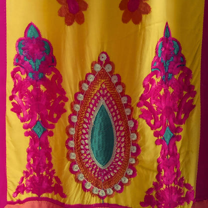 Vintage Yellow Indian Dress