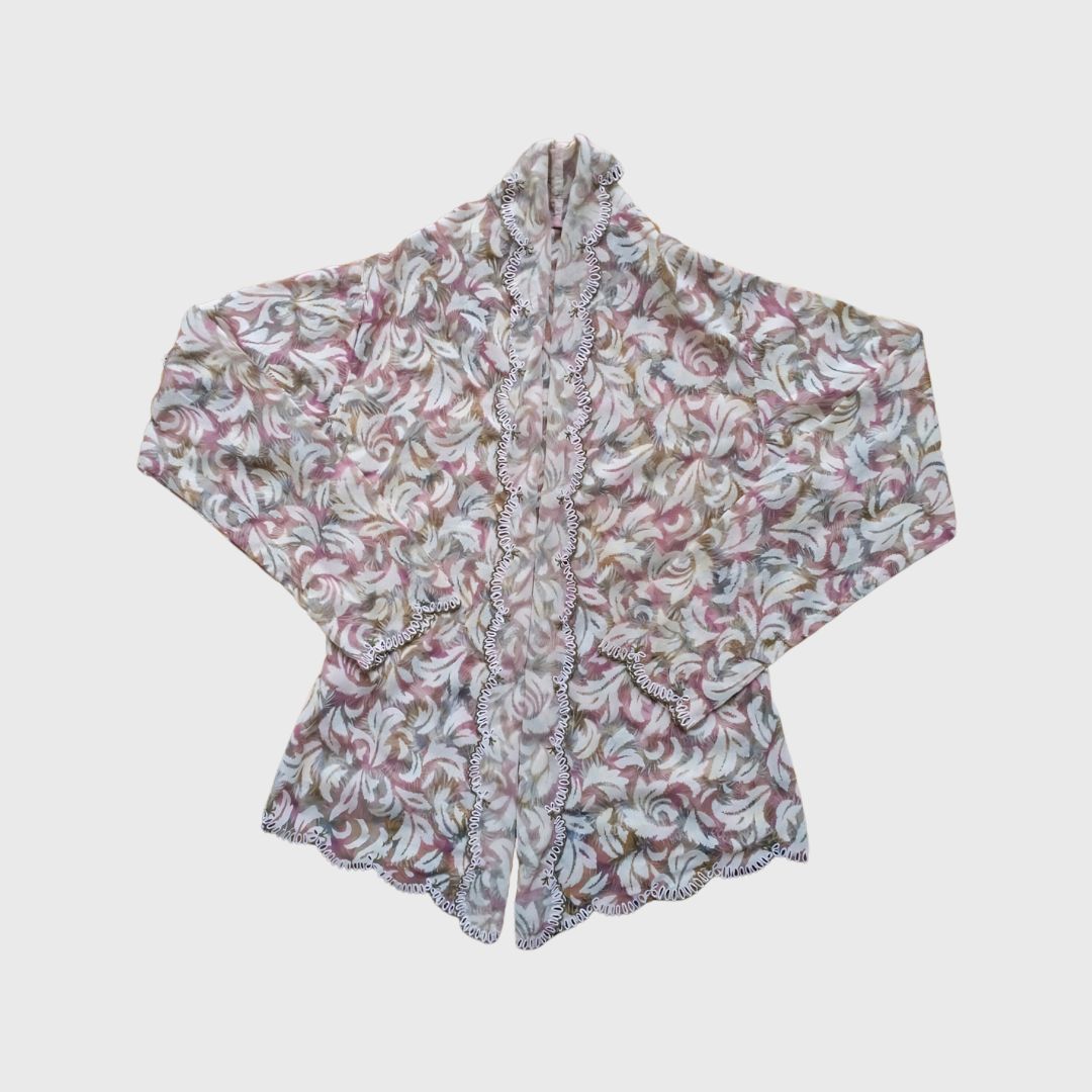 Vintage Soft Purple Green Encim Kebaya