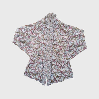 Vintage Soft Purple Green Encim Kebaya