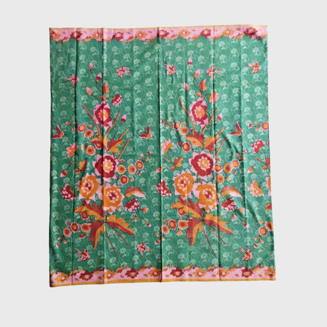 Vintage Turquoise Pink Saroong