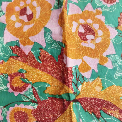 Vintage Turquoise Pink Saroong