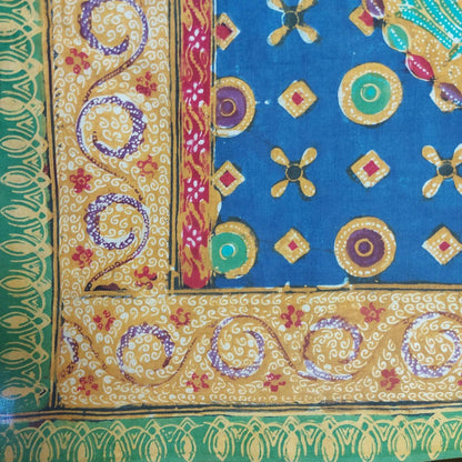 Indonesian Hand Drawn Javanese Batik Jlamprang Biru Royal Motif Gemstone Kain