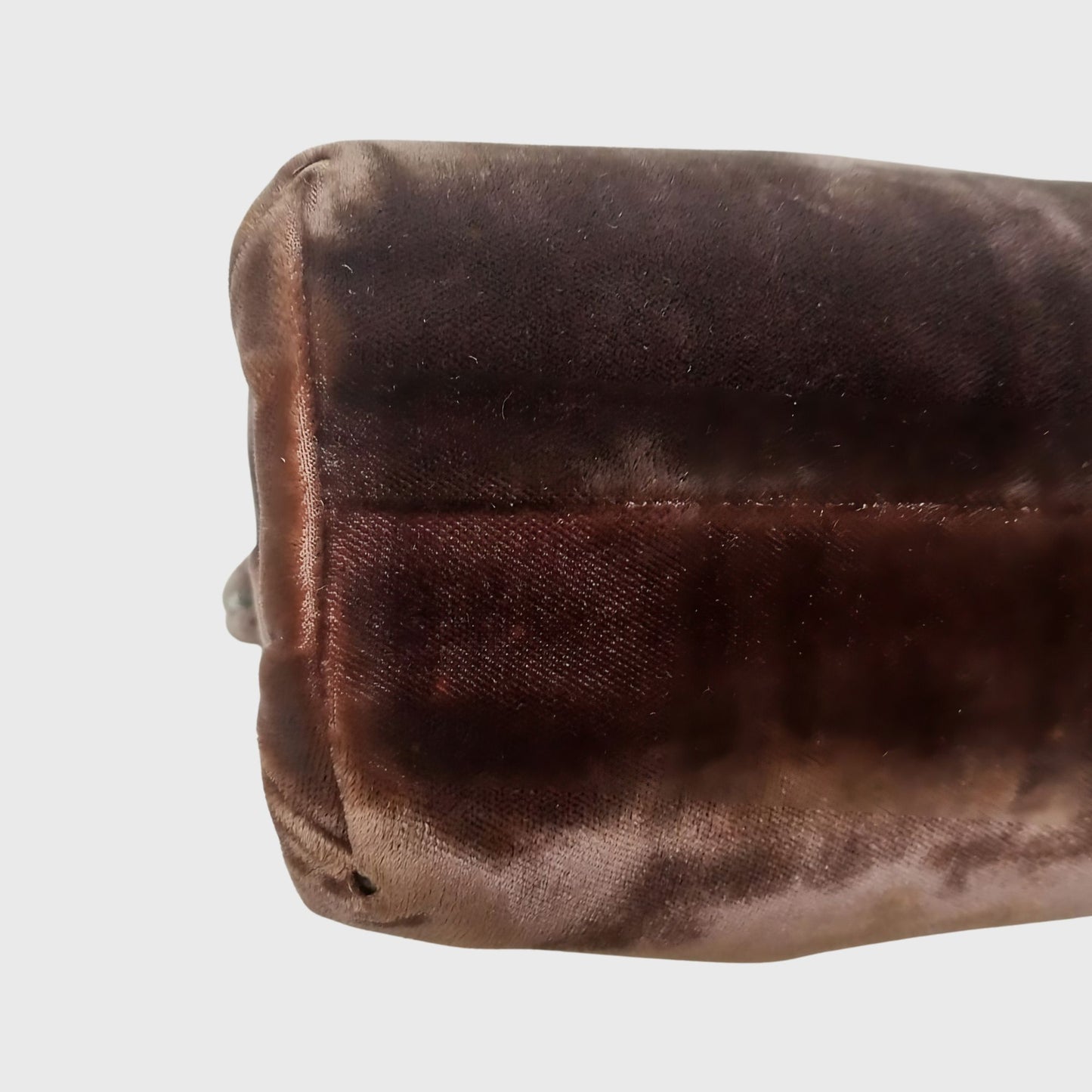 Vintage Mini Tote Brown Velvet Hand Bag