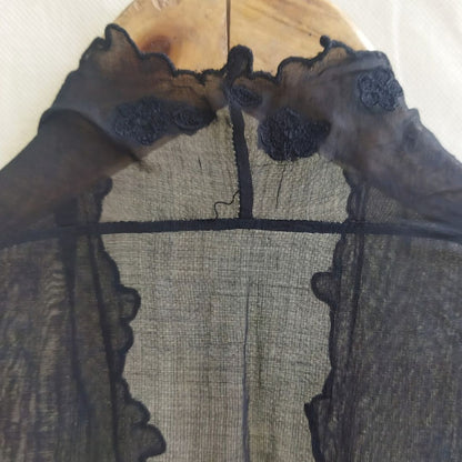 Vintage Black Simple Encim Kebaya