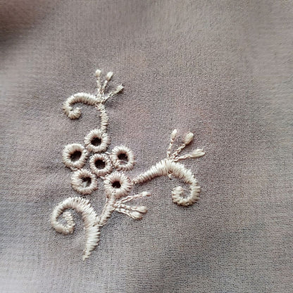 Vintage Soft Gray Simple Encim Kebaya