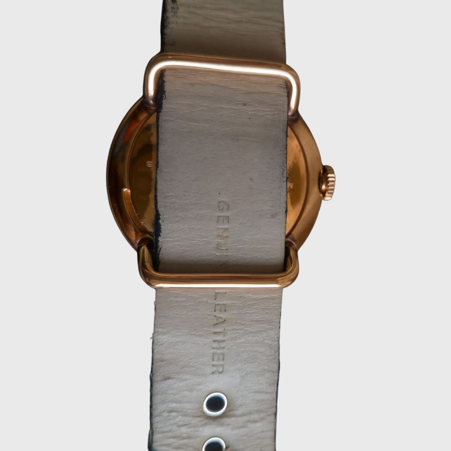 2000s MBM1154 Gold Accent Black Leather Watch