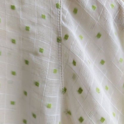 Vintage White With Square Texture Encim Kebaya