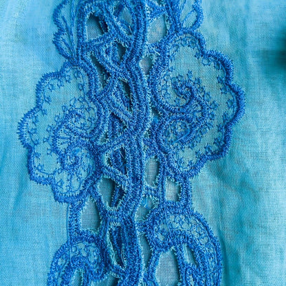 Vintage Neon Blue Encim Kebaya