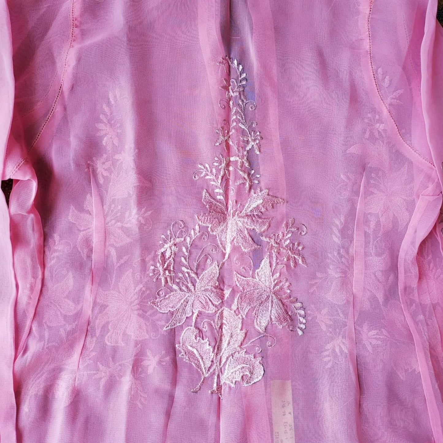 Flamingo Pink Bouquet Embroidered Kebaya