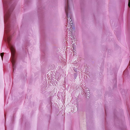 Flamingo Pink Bouquet Embroidered Kebaya