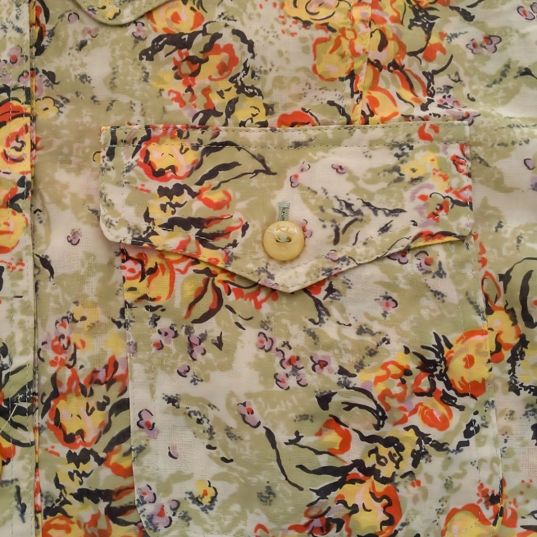Vintage Abstract Floral Blouse