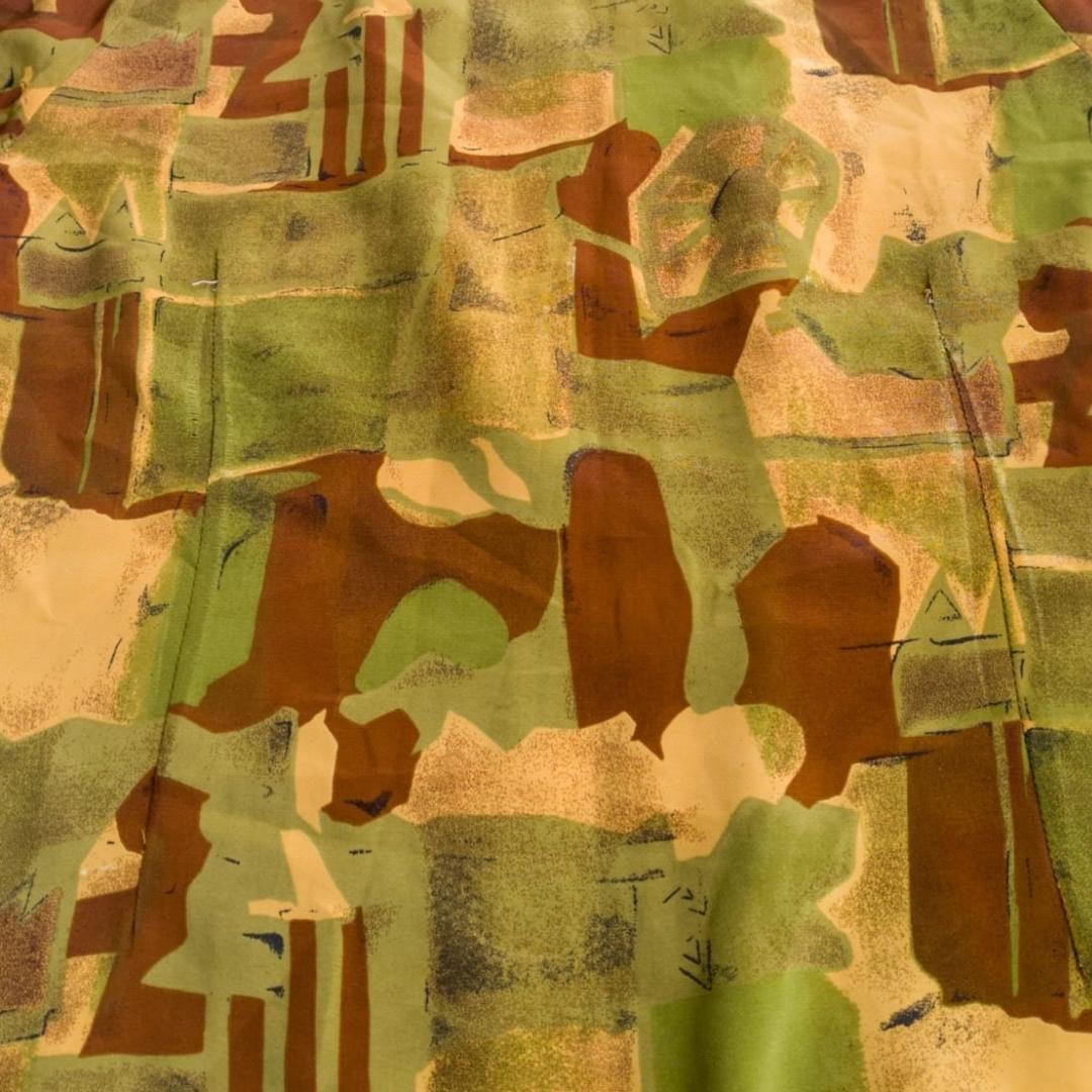 Vintage Brown Green Floral Kebaya Kutubaru