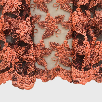 Vintage Orange Fruit Kebaya Lace