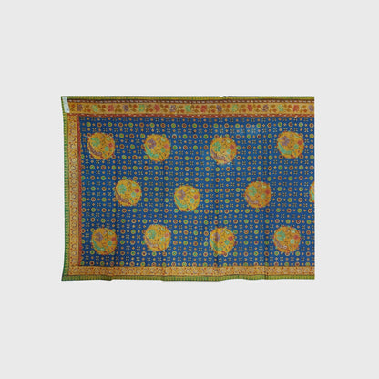 Indonesian Hand Drawn Javanese Batik Jlamprang Biru Royal Motif Gemstone Kain