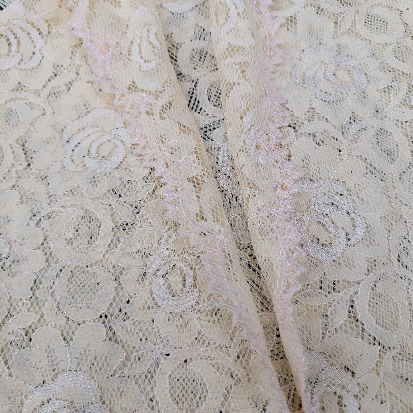 Vintage Tan Rose Lace Kebaya