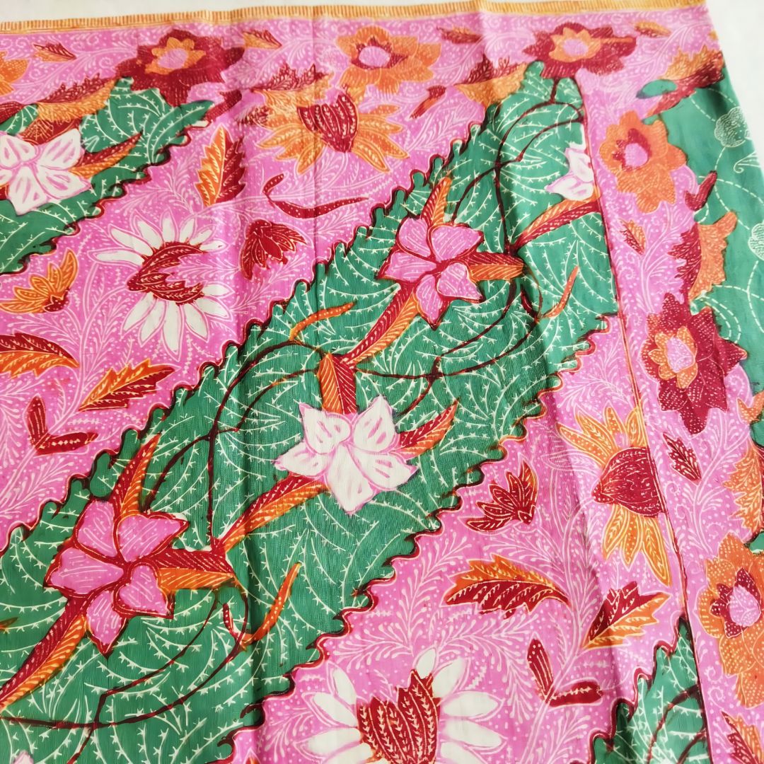 Vintage Turquoise Pink Saroong