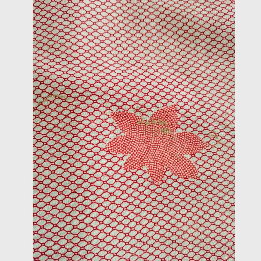 Vintage Red Momiji Full Lining Kimono